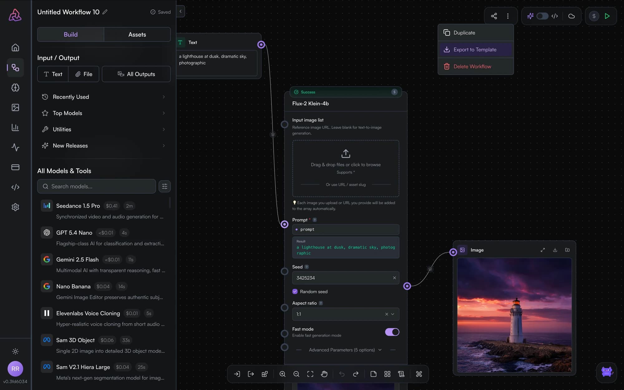 The export-as-template dialog