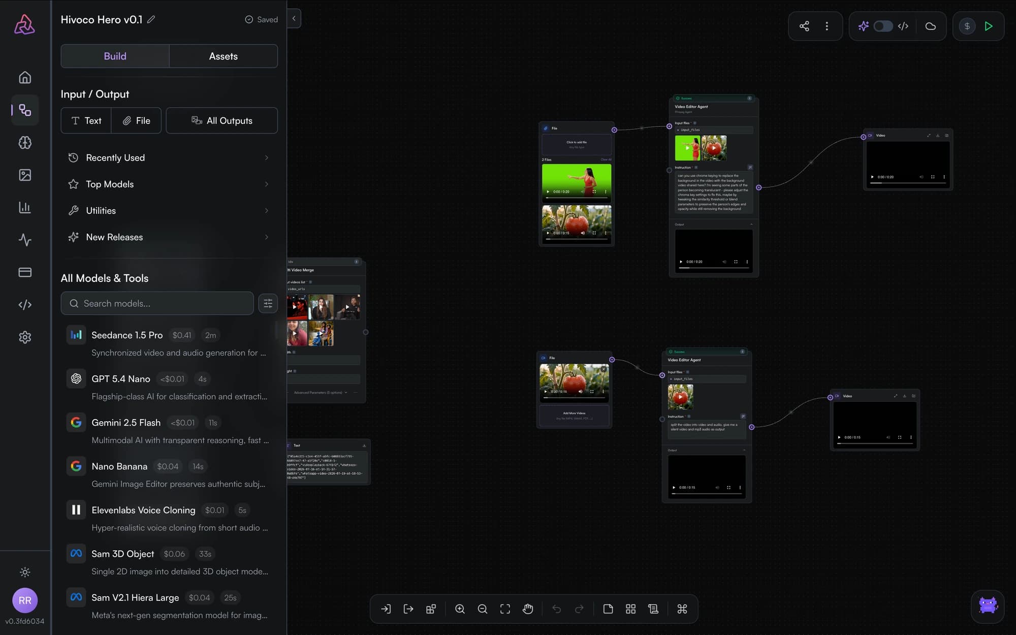The PixelFlow node palette in the sidebar